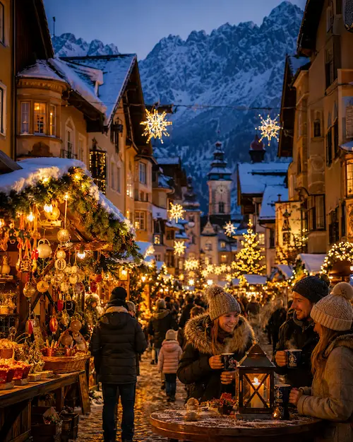 Gruppe auf einem aussichtsreichen Weg in Österreich